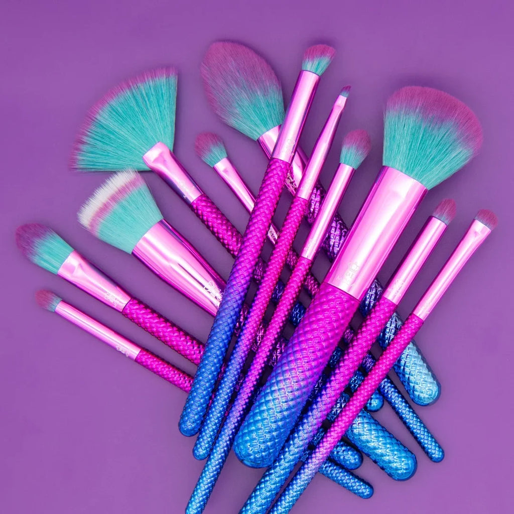 Set, Includes Fan, Pointed 12pc Brush Crease Signature and Prismatic Moda Makeup Brushes Foundation, Makeup Brush