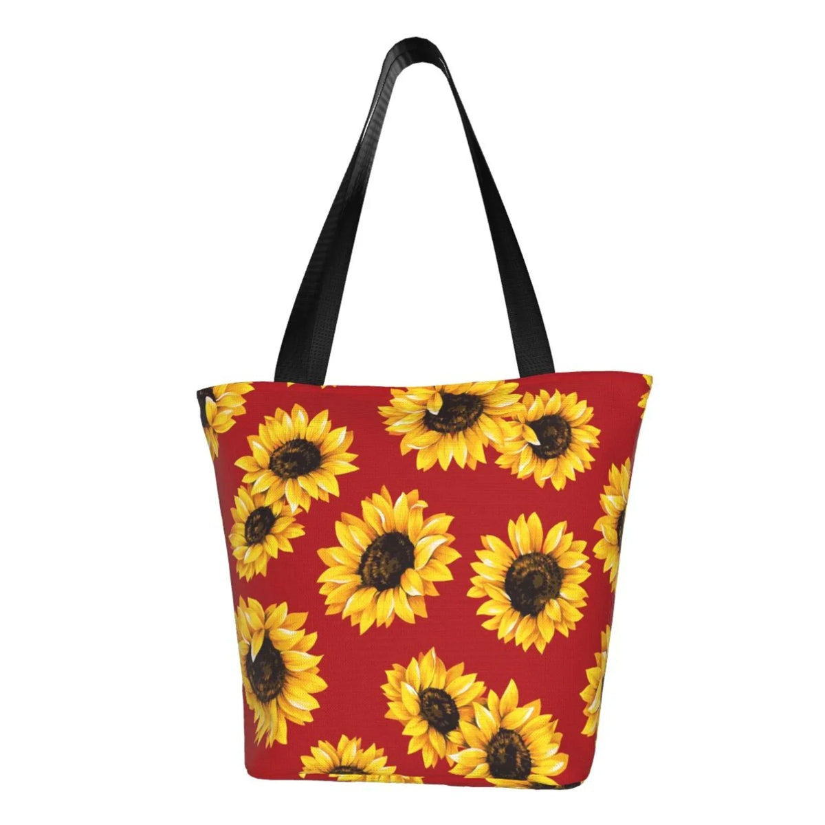 Red Bag,Shoulder Tote Shopping Bag On Handbags Large Sunflowers Bag Women'S Hobos Capacity Lukts