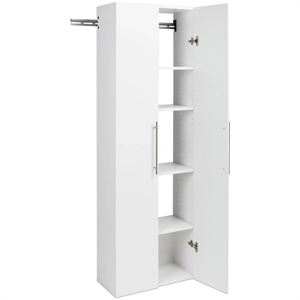 White Wall Cabinet Row Garage Mounted Piece Large Set 72" Pemberly in 3