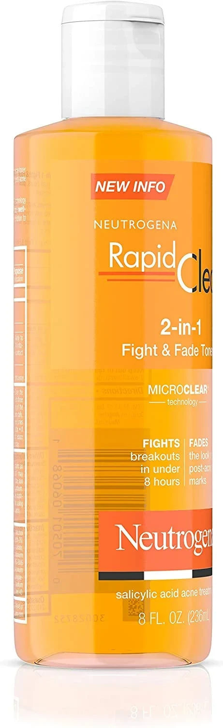 Rapid 2-in-1 of Clear & Fade 8 Toner Neutrogena 2) Fight oz (Pack