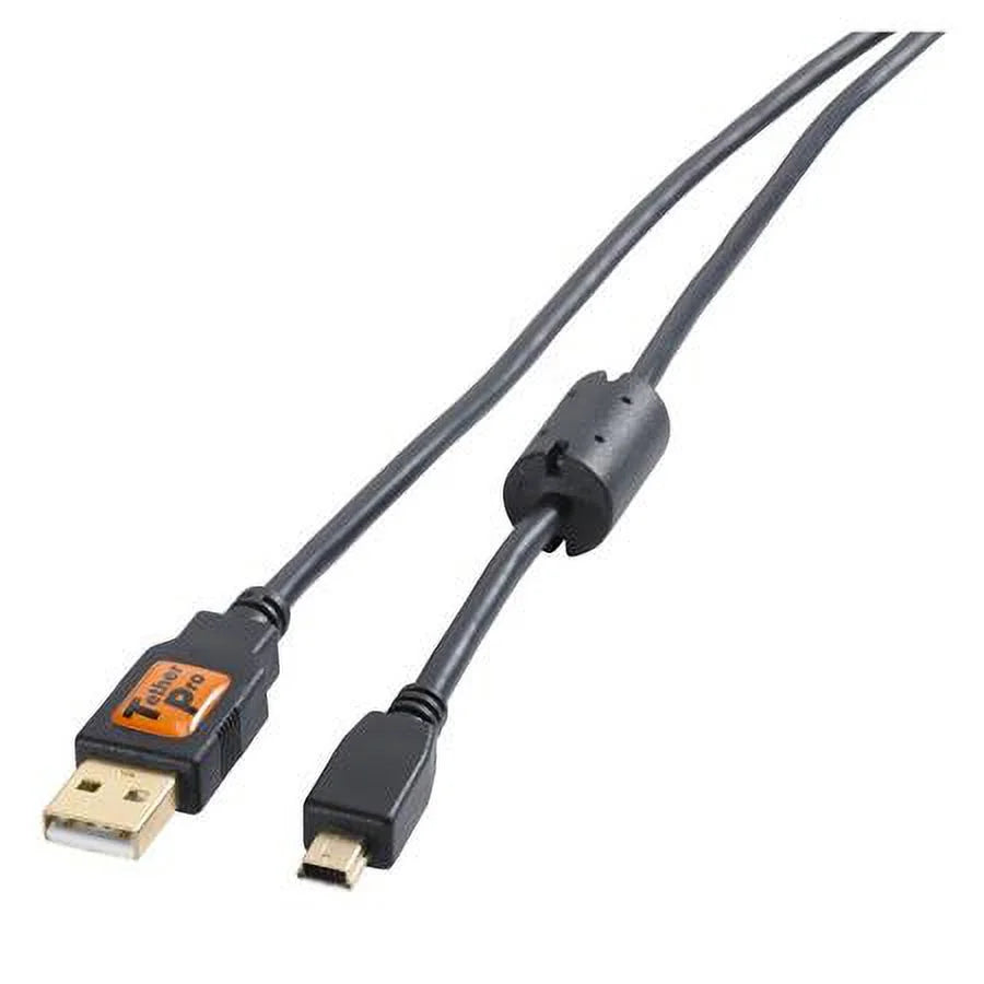 Gold to 2.0 Mini-B Male 15 - 5 Pin A Plated Feet - USB Cable Pro