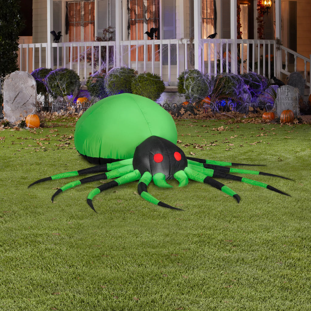 Green Airblown 4FT Halloween Inflatables Spider Inflatable