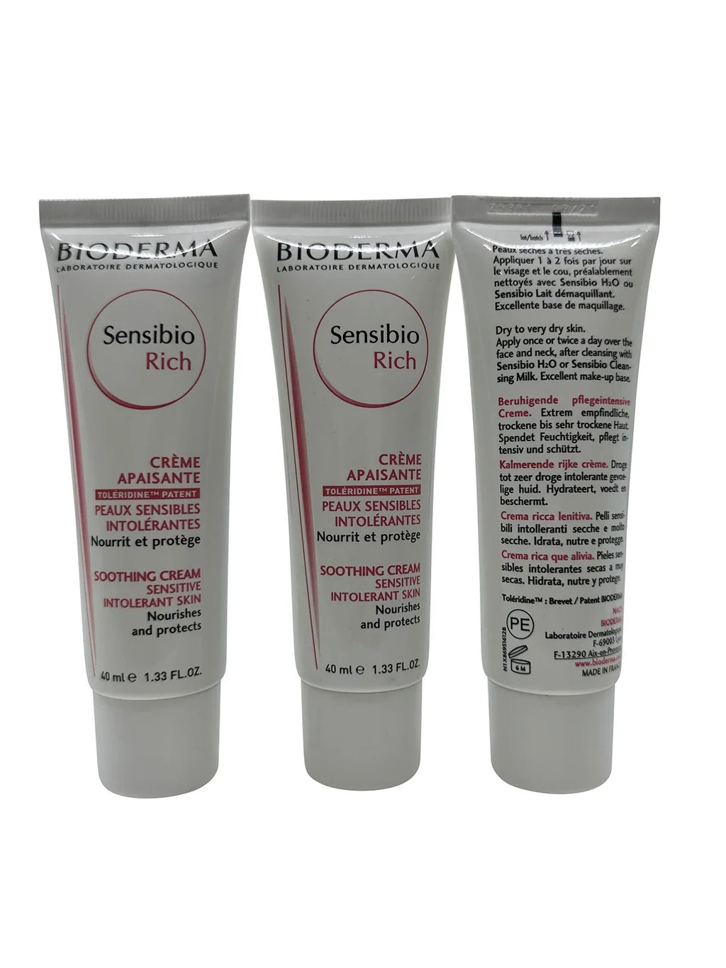 Cream Sensibio oz 3 Skin Rich 1.33 of Bioderma Sensitive Soothing Set