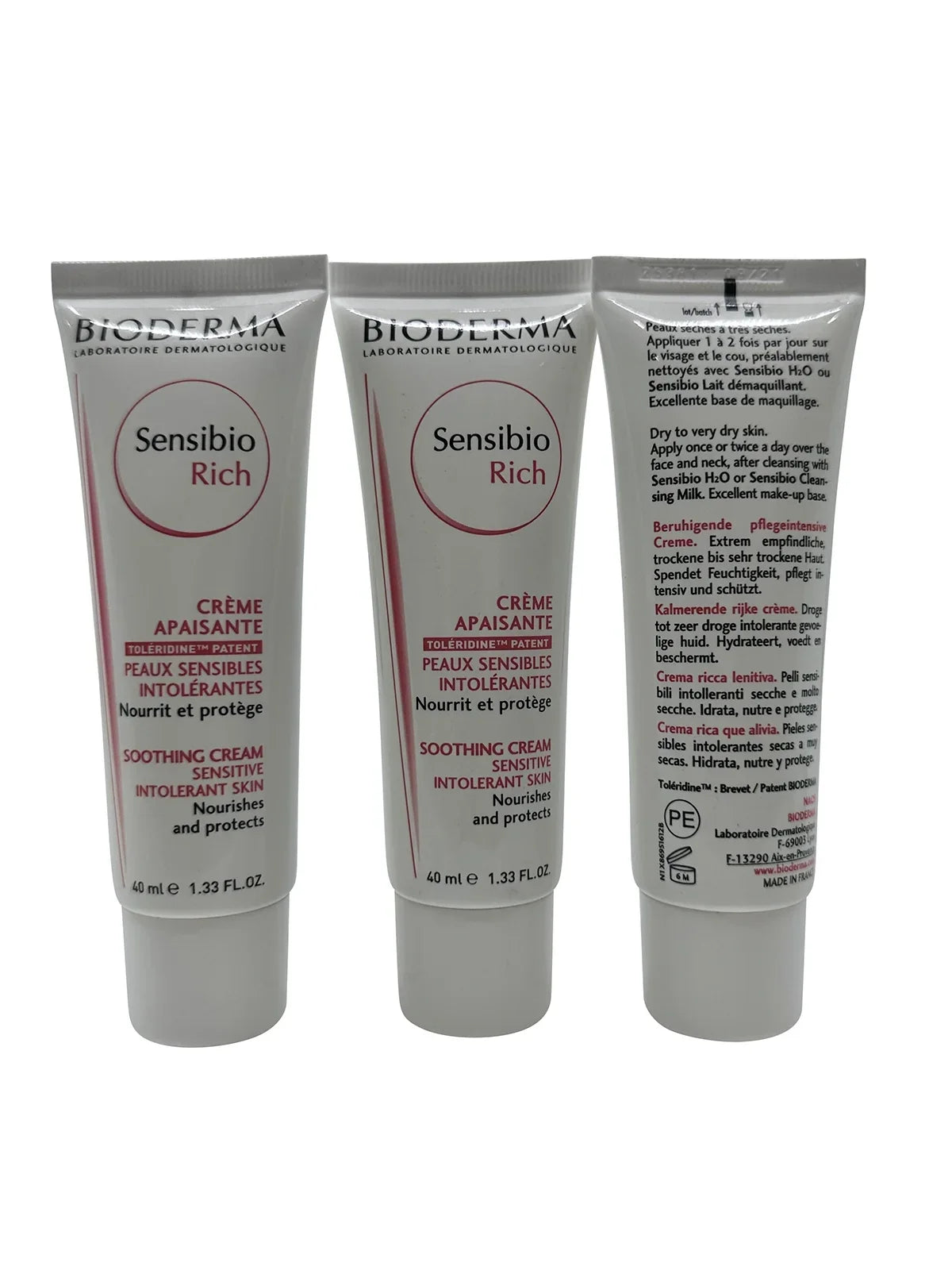 Cream Sensibio oz 3 Skin Rich 1.33 of Bioderma Sensitive Soothing Set