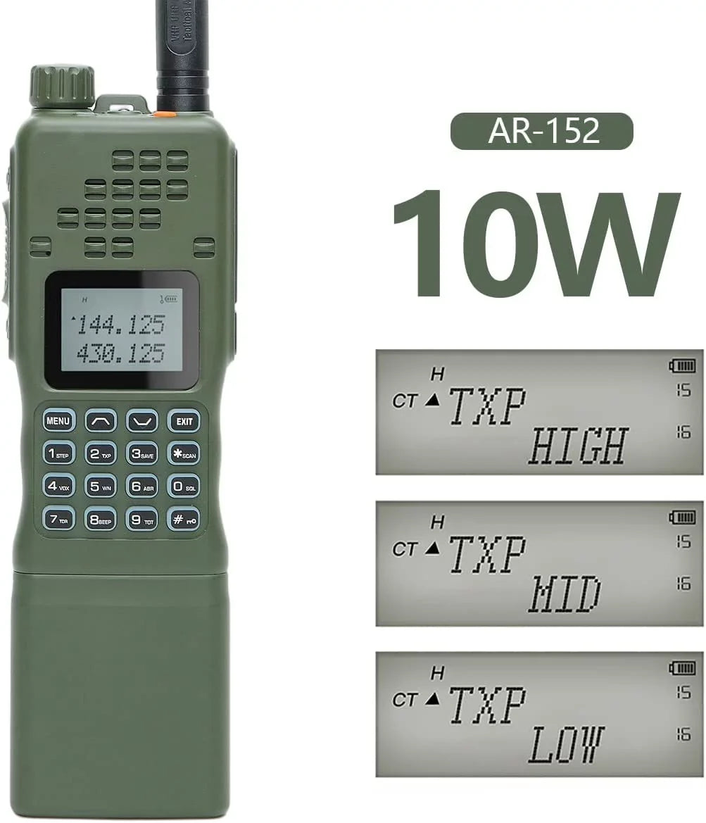 Cable mic,18.8 Programming Bag with Rechargeable Cable,AR-152 Antenna,USB AR-152 Long inch ABBREE&BaofengAR-152 Way Range Walkie Foldable Charger Radio and Kit Talkie 10W Full Tactical Shoulder Two