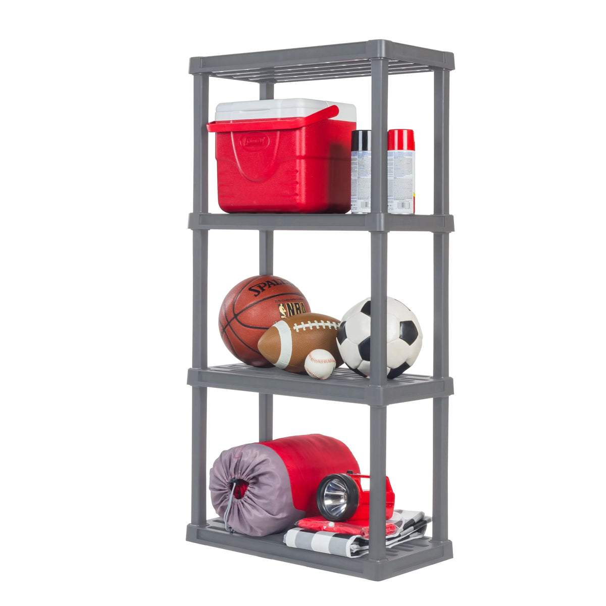 Shelf lb. USA Plastic Capacity, 4-Tier Gray Elephant IRIS Total Storage Rack 160 with