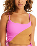 PINK Top, Sanctuary MAPLE US Medium + Act Tankini Balancing Swim Cropped AURA