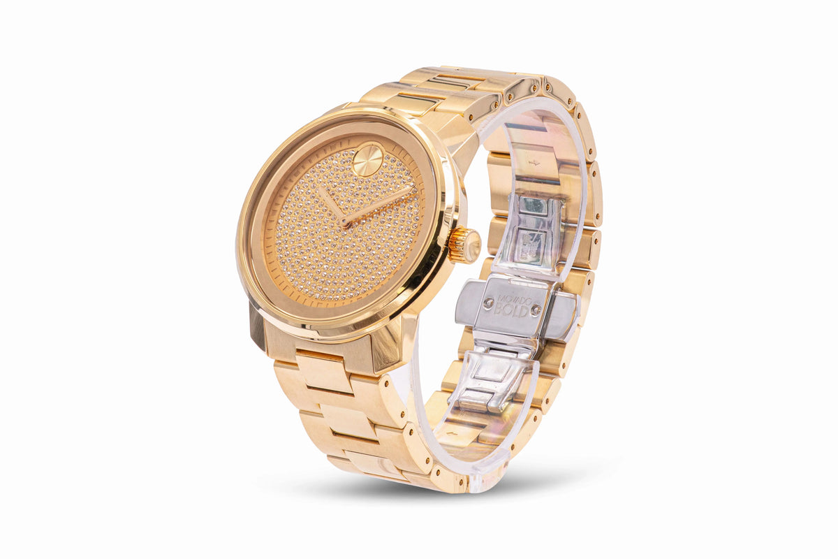 Yellow Mens Bold Ion 3600665 Steel Gold Watch Stainless Movado