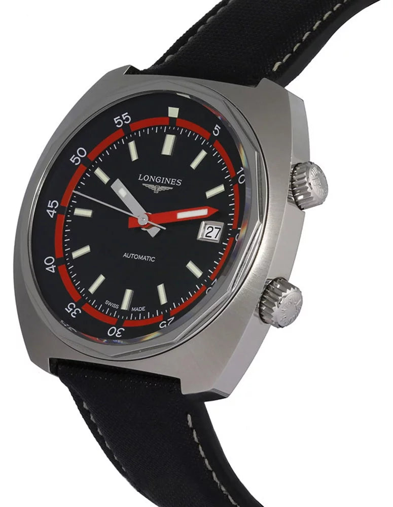 Diver L2.795.4.52.0 Steel Strap Automatic Calendar Longines Watch Heritage Mens