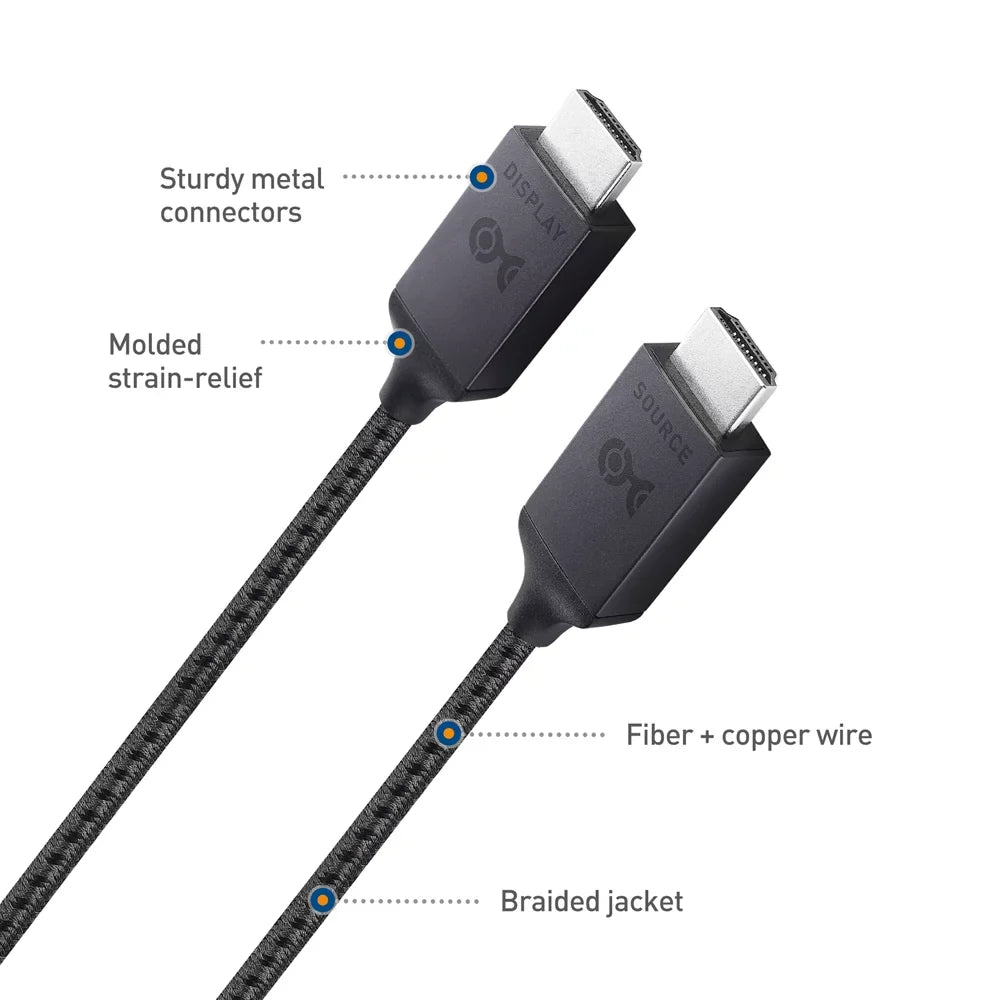 Cable TV Certified (Fiber Active Optical – 32.8 for Supporting Speed PS5, with Designed Cable Active High 10m Feet Matters XBOX, 8K@60Hz Cable) - Ultra – 8K HDR 4K@120Hz HDMI HDMI / Compatible