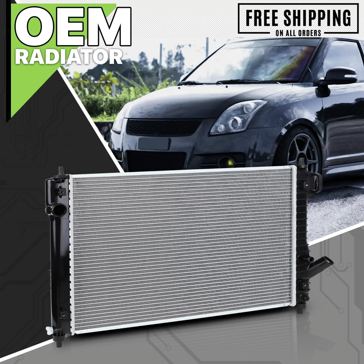 Aveo&Aveo5/2009-2010 2009-2011 Replacement Suzuki G3/2009 Radiator 13097 Pontiac Swift+ OE Chevrolet Aluminum Magshion fit