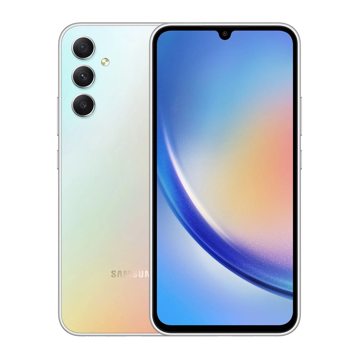 (Refurbished) Silver - Galaxy Smartphone Unlocked Awesome SIM LTE) Android 128GB 5G A346M Dual (Latin GSM Restored Compatible Variant/US A34