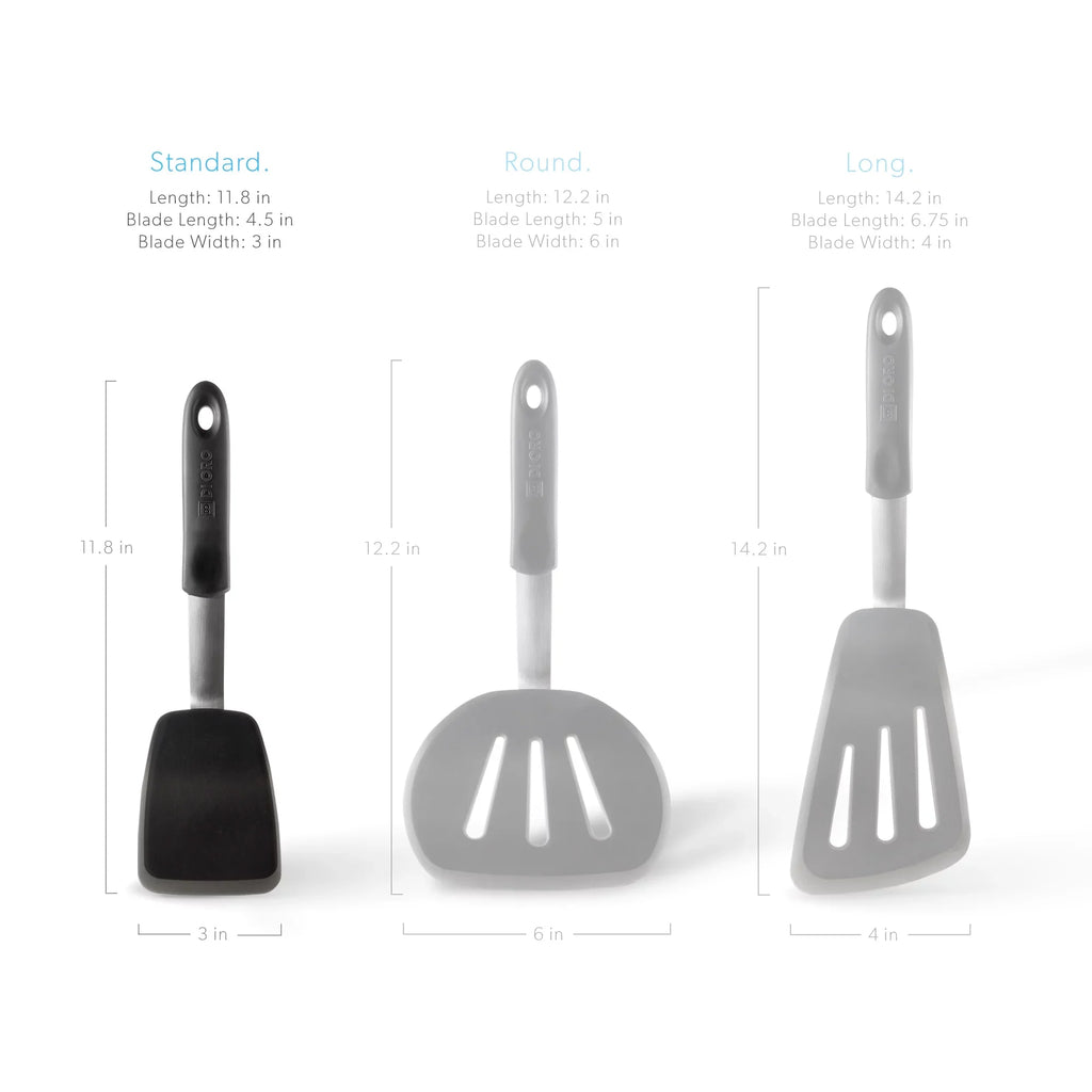 Di Series Heat Resistant Kitchen Standard - Flexible Turner Spatula 600F Rubber Silicone Chef Spatula Oro