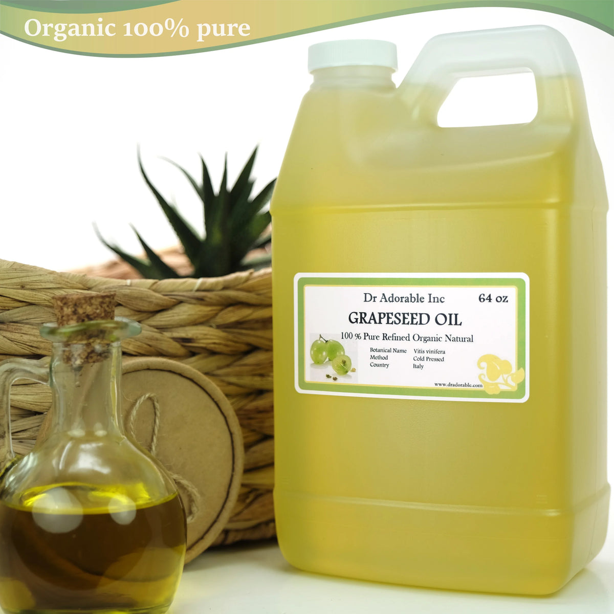 Natural Adorable Dr. - 100% - oz Cold Oil - Hair Pressed Pure 64 Skin Organic Grapeseed