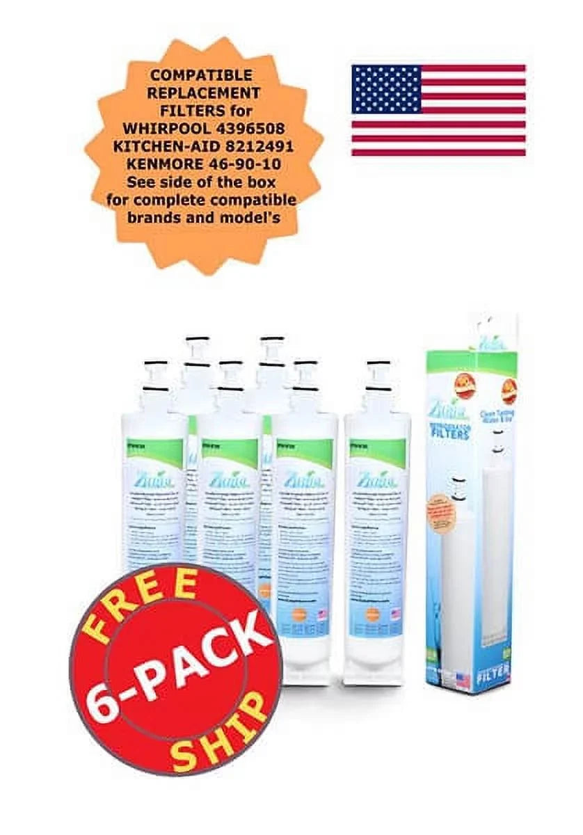 , Ice U.S.A. Whirlpool® Pack # , , in ZUMA Filter with OPFW-RF300 6 Made 4396510 Model Compatible and - liquid - Brand