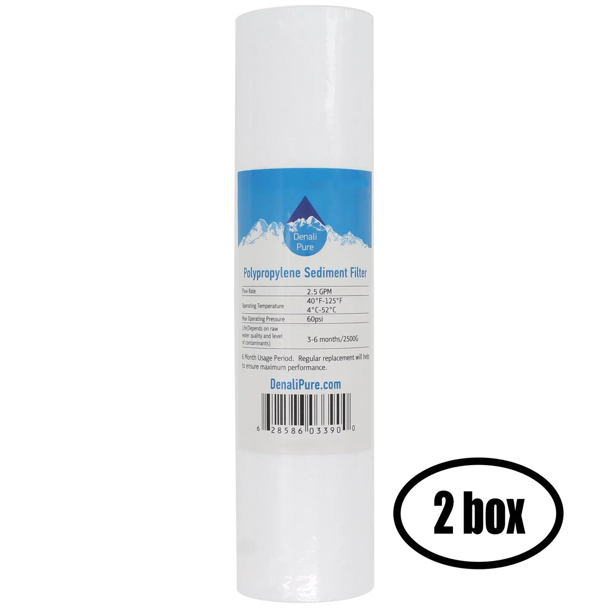 '- of Rainfresh Filter Denali Boxes 2 for 5-Micron RO450/RO450M RO450 10-inch Pure Sediment Polypropylene Cartridge Rainfresh for Replacement Universal - Brand