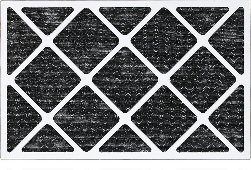 (12-Pack) 16x25x1 Filters Air Odor Eliminator HVAC Pleated with Activated MERV AC Furnace Carbon 8 Filterbuy
