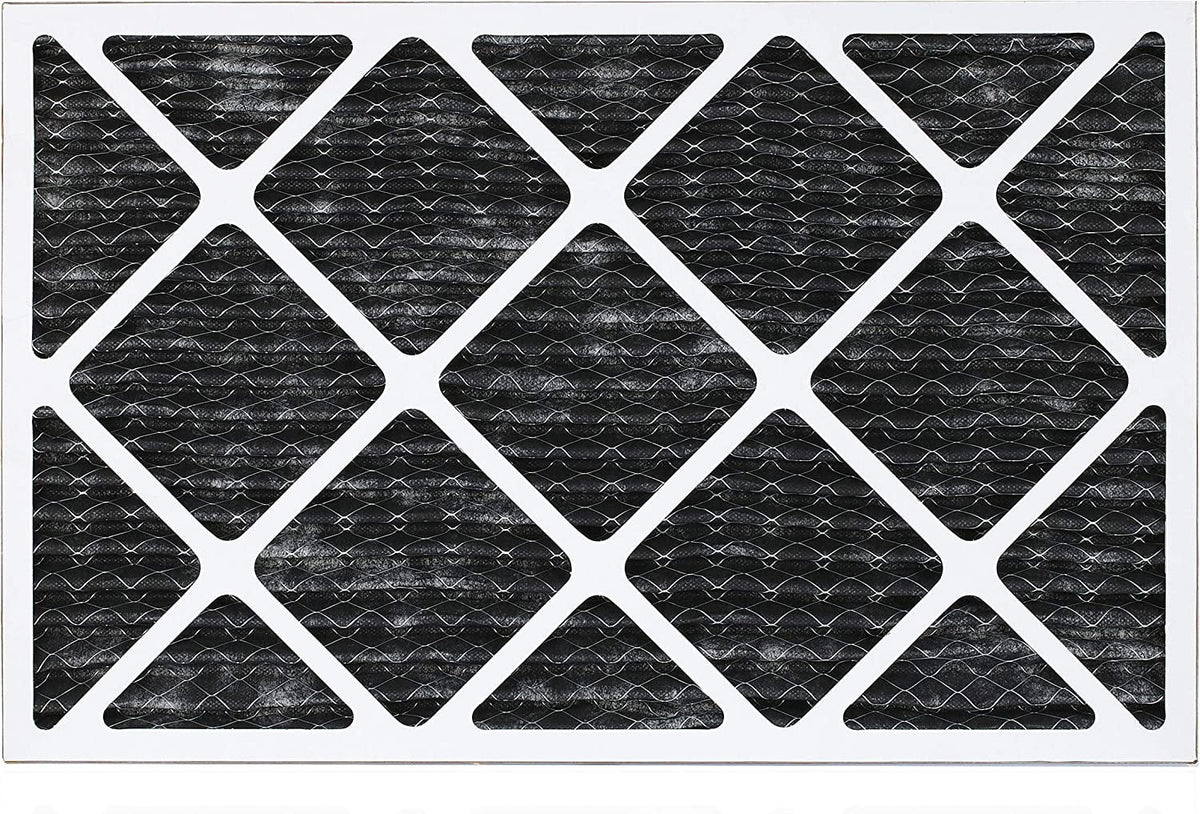 (12-Pack) 16x25x1 Filters Air Odor Eliminator HVAC Pleated with Activated MERV AC Furnace Carbon 8 Filterbuy