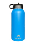 Bottle Filtered and Camping, Steel the Large Uzima Double-Walled (Blue) on Exterior. Backpacking, liquid Purification for 32oz Travel. Hiking, liquid with Capacity Z-Source Go. - Stainless