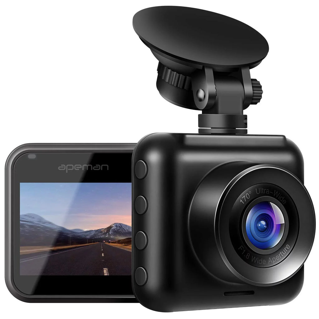 1080P Dash Full Angle, APEMAN Wide HD 170° Cam Vision Driving Car Loop Recorder Night Recording, Mini Detection, G-Sensor, Motion