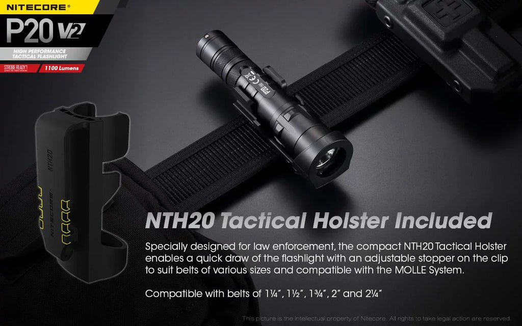 Lumens P20 - - XP-L2 Tactical V6 LED Flashlight 1100 CREE Nitecore V2