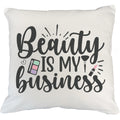 Design White w/ for Eyeshadow Pink Cosmetologist, 20X20 Brush Palette, Lipstick Beauty Business Artist Merch & - My Makeup Makeup Gift Beauty IN Is for or Themed Lovers, Pillow Cover,