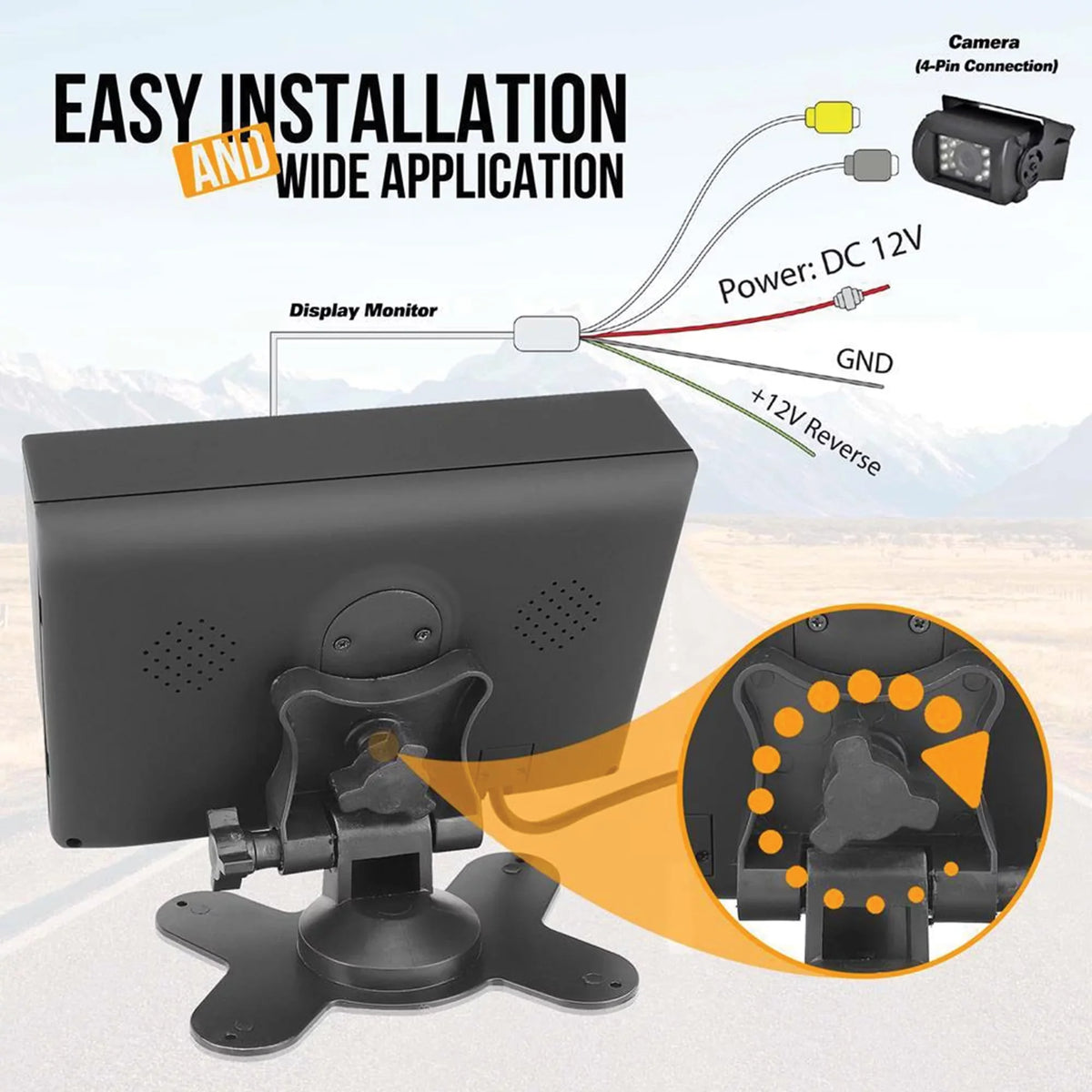 IR Backup with Vision Monitor Camera with 7" and PLCMTR71 Pyle Night System Weatherproof Camera Commercial-Grade