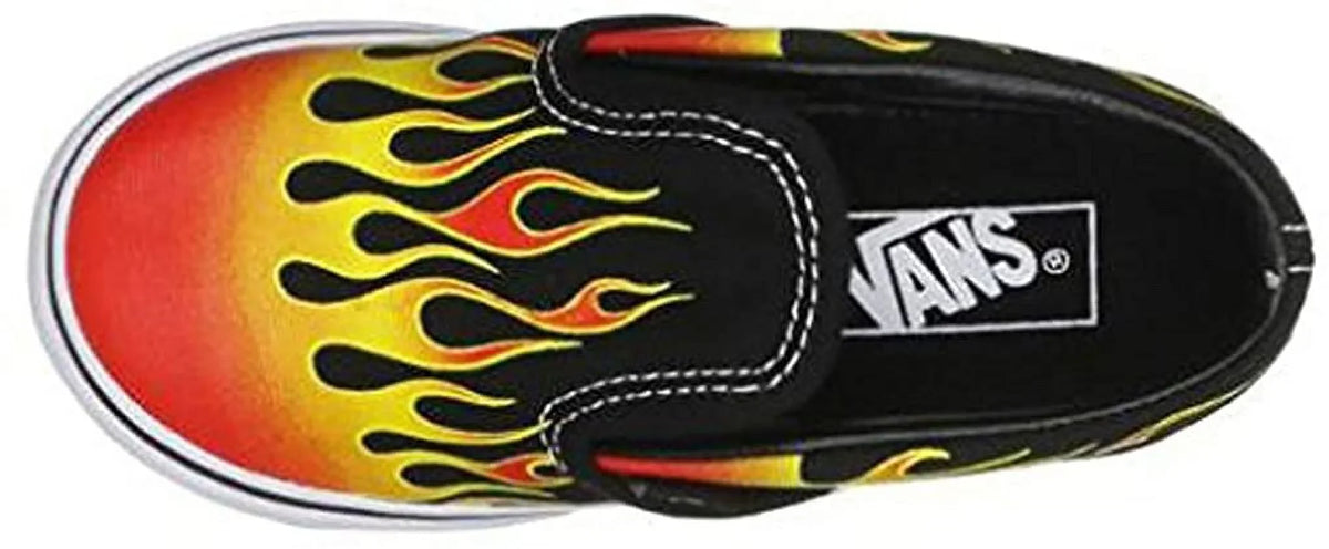 Sneakers Flames Slip Toddler Classic Hot Vans 5.5 Shoes On Black