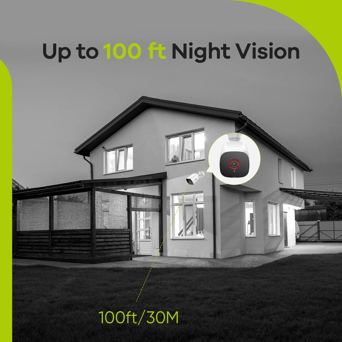 with System CCTV 100 Vision Waterproof HD Camera Security Full 4PCS Security Night Camera ft DVR for exterior 2MP SANNCE Wired IP66