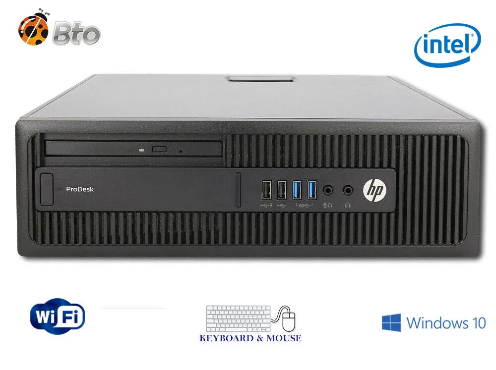 20" HDD, PC Keyboard 2TB Computer Win10 HP New 600 G2 LCD, WiFi, 3.3GHz Intel Mouse, DVD, Desktop 8GB CPU Ram, (Refurbished) Restored G4400 Pro & Pentium