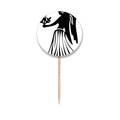 Round Decoration Sign Constellation Labels Flags Party Toothpick Zodiac Virgo