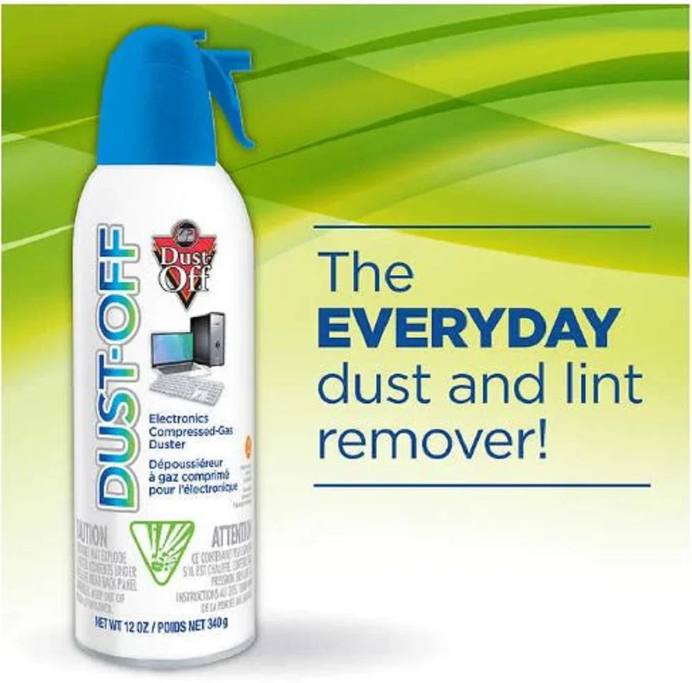 Gas Count oz, 12 Compressed Dust-Off 6 Duster,