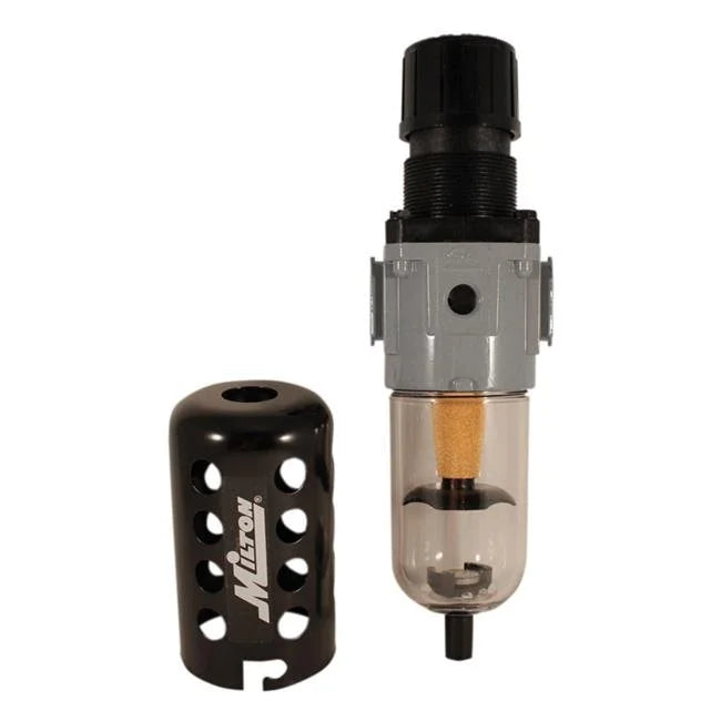 1110-5 Milton 0.37 Polycarbonate NPT in. Filter Piggyback Regulator