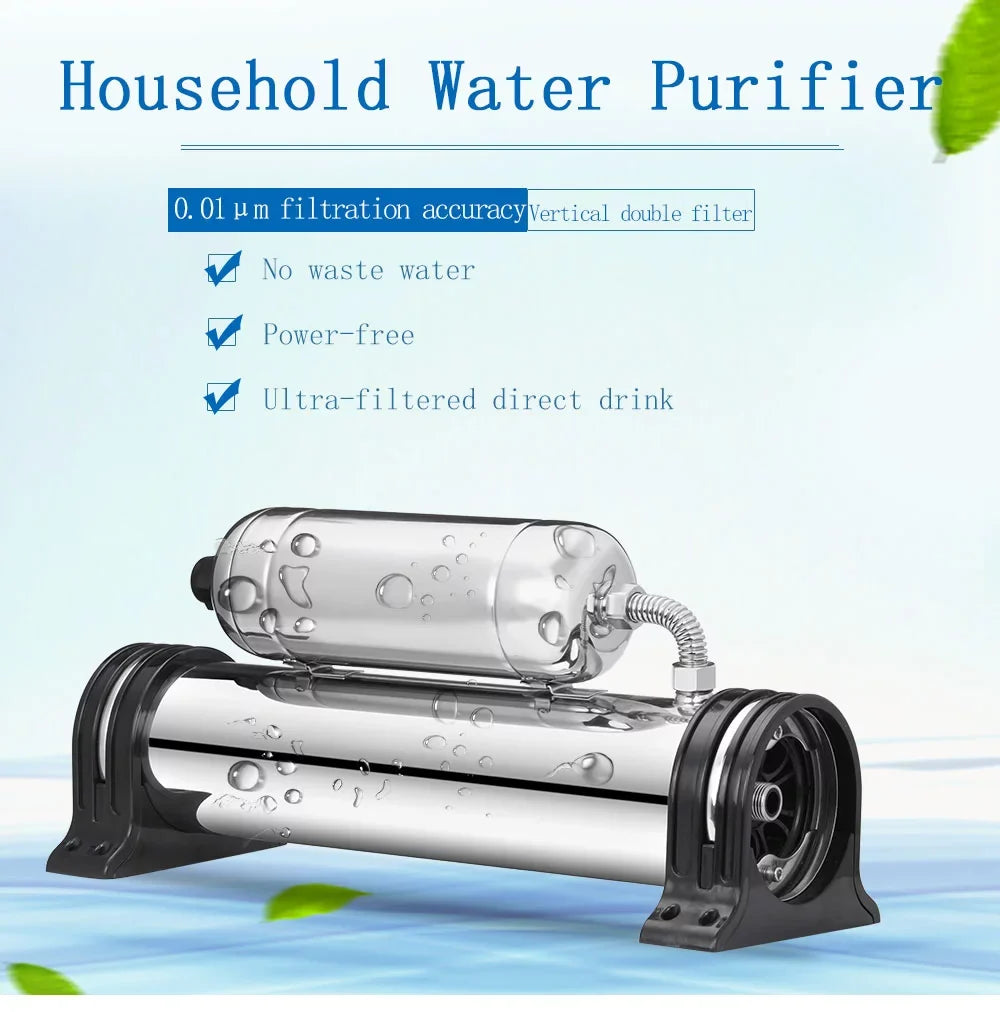 304 0.01um Housing Filter 1000L/H PreAsion liquid Steel liquid Purification Stainless Household Vertical