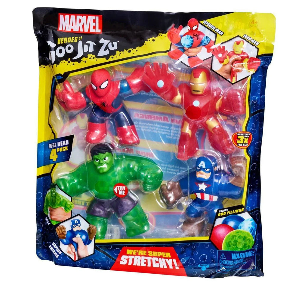 of Goo 4-Pack, America and Jit Hulk, Spider-Man, Heroes Man Marvel Zu Iron Hero Captain