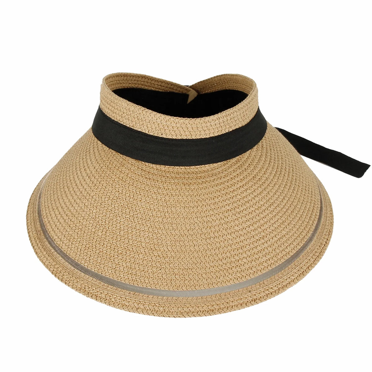 Wide Summer SLV1280 Hat Packable Sun Brim WITHMOONS Visor Beach Womens (Beige)