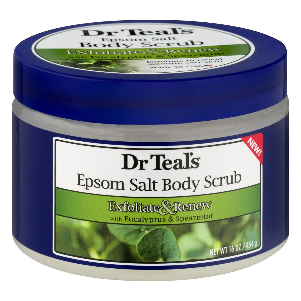16 Scrub, of Body Exfoliate Salt Teal's Epsom & Dr 3) & Eucalyptus Spearmint Renew oz (Pack