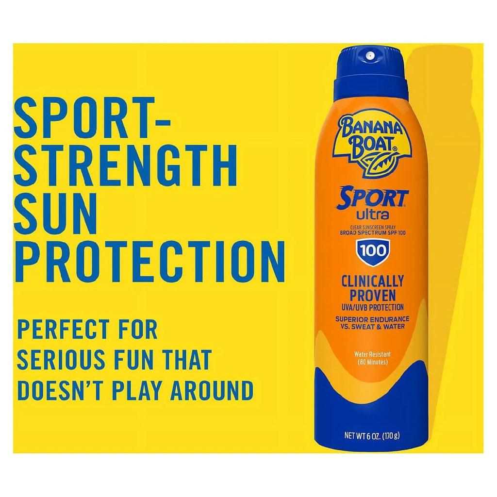 Ultra SPF Sport Sunscreen Clear Banana Boat Spray 100
