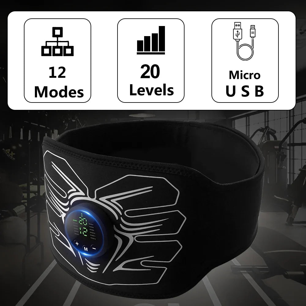 Home Workout Fitness Office Abdomen Machine,Abdominal for Workout Ab Belt Portable Stimulator Equipment Muscle ABS Stimulator,Ab Toning