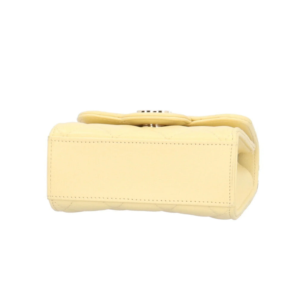 Bag Pre-Owned Yellow Shoulder (Good) Women's AP2682 Lambskin Matelasse