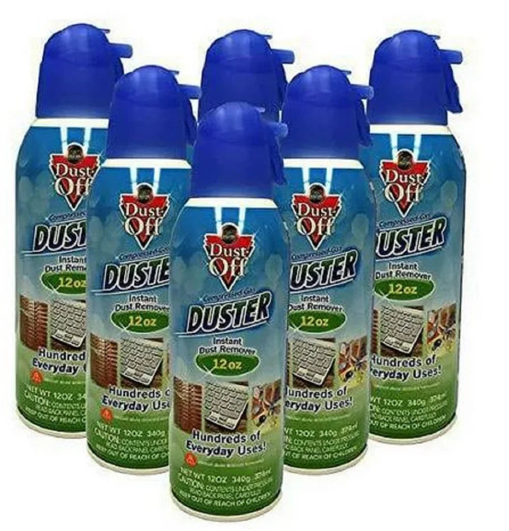 Gas Count oz, 12 Compressed Dust-Off 6 Duster,