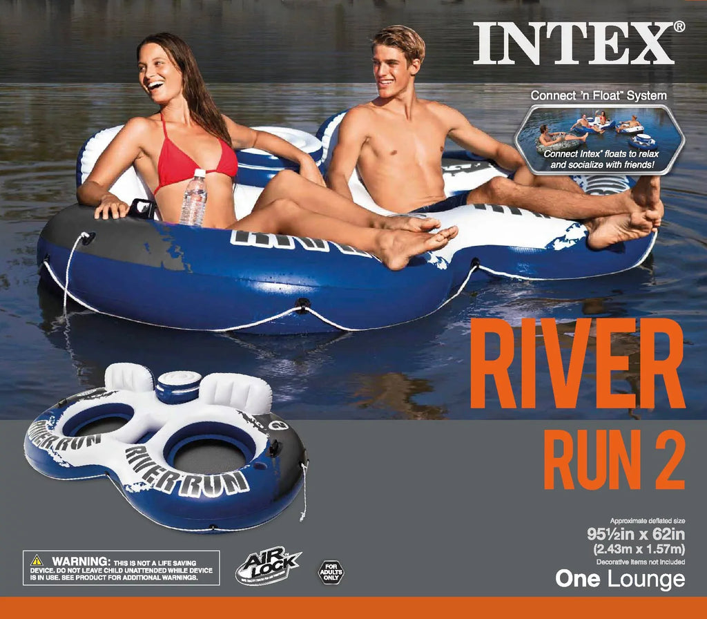 American 2 River Intex II Float Float Run Flag & Person 2 Person