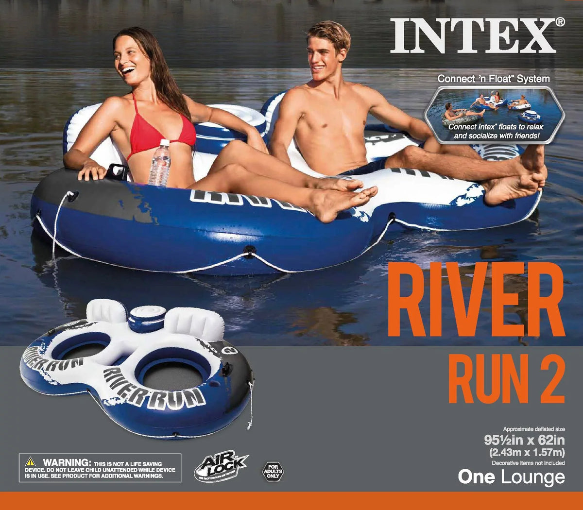 American 2 River Intex II Float Float Run Flag & Person 2 Person