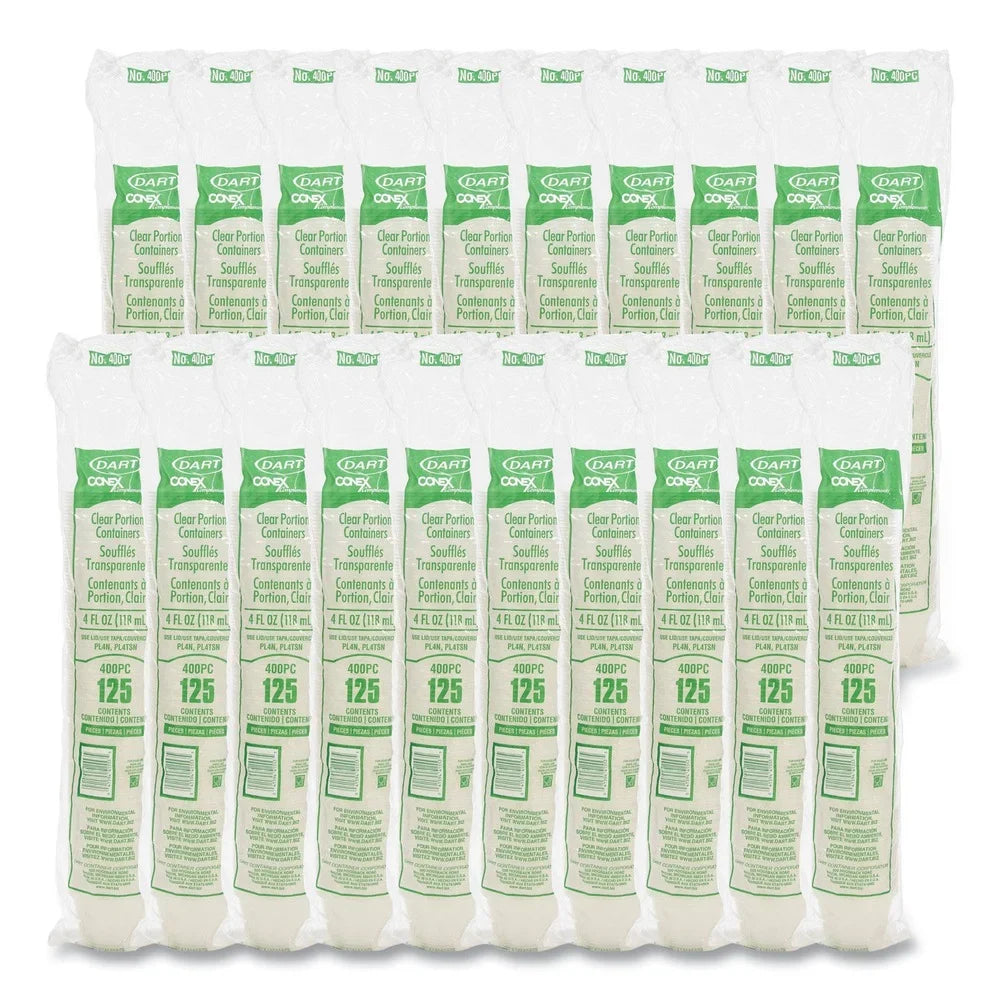 400PC Conex Polypropylene oz. 4 - Containers Dart Portion Complements Clear (2500/Carton)]