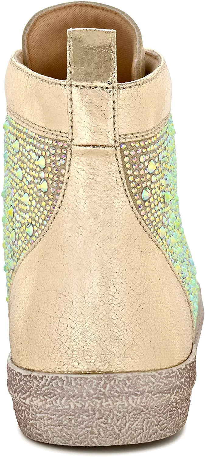 Fashion with Ninety High Union Sneaker Athletic Rhinestones Gold Foxy 9 Top