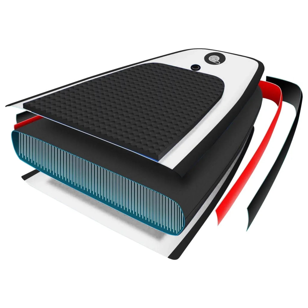 and Paddleboard Black ametoys White Inflatable Set