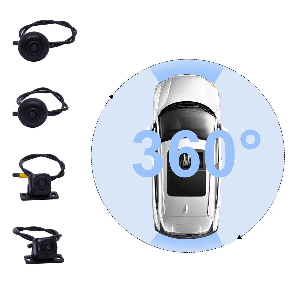 Miumaeov View 1080P System View Recording 4-Camera for Bird Rear Cars Car 360 Dash Surround Cam Kit Degree DVR