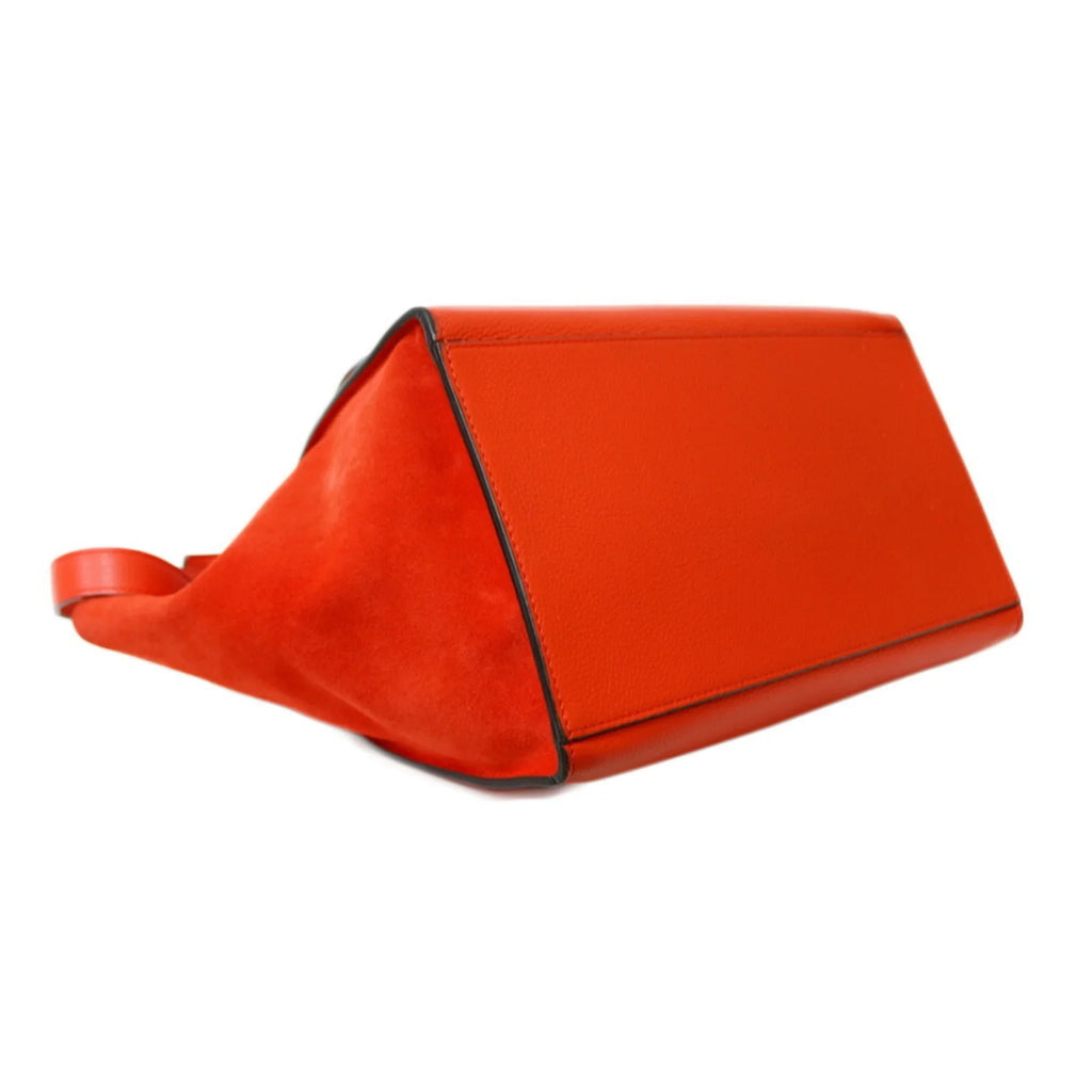 Orange (Fair) CELINE Pre-Owned Leather Celine Women's Trapeze Handbag