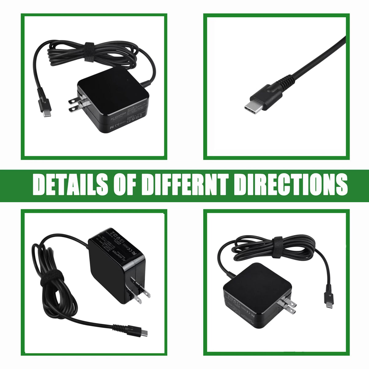 Chromebook KONKIN Type-C MTK Gen BOO 45W Adapter for Compatible 2nd 81QC Type Charger Replacement 300e AC