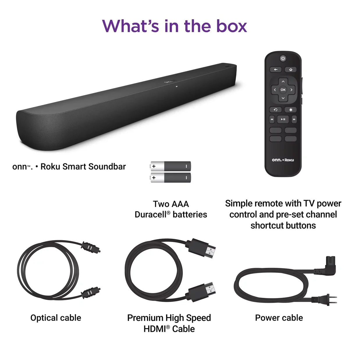 Streaming onn Smart 4K Media built-in Soundbar Roku with Player